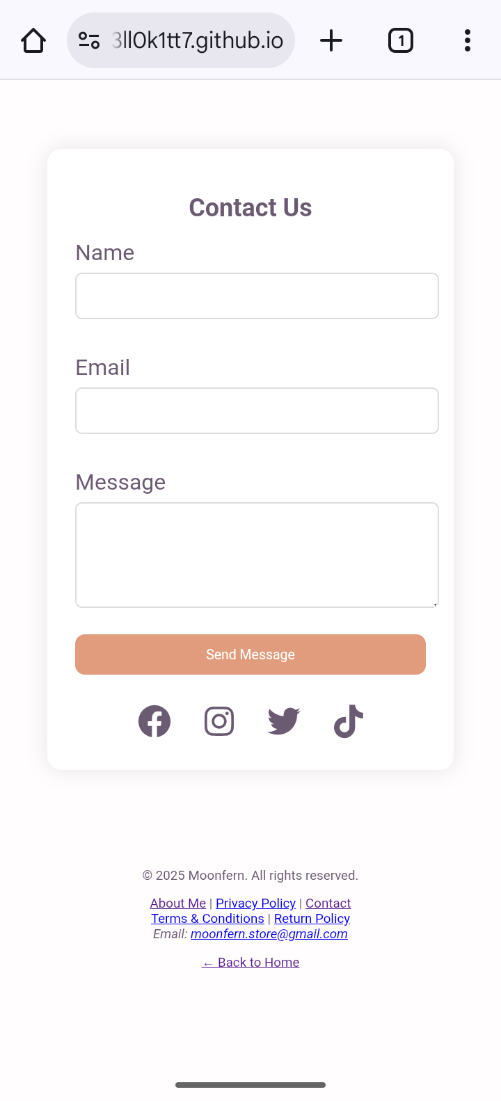 moonfern contact page