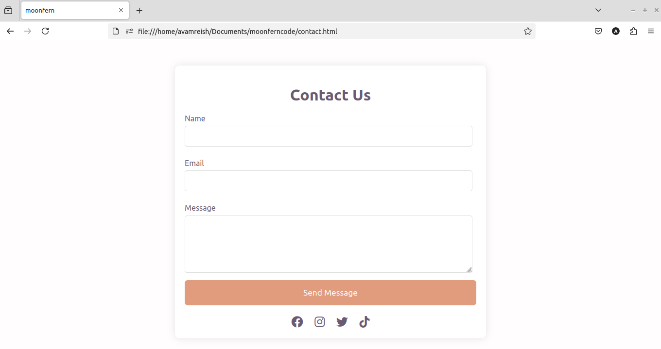 moonfern contact page